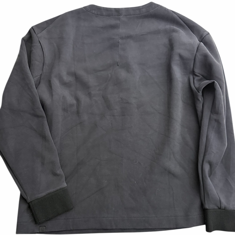 Lululemon Men’s Snap Henley Long Sleeve Shirt Black Size M Minimalist Casual - Picture 3 of 4